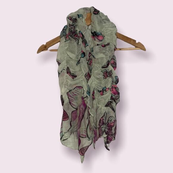 Ruffled Flowy Butterfly Scarf - Picture 5 of 5